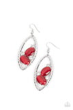 Famously Fashionable - Red moonstone earrings