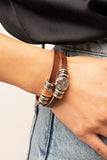 All Willy-Nilly - Orange moonstone wrap bracelet