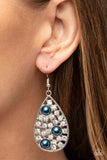 Bauble Burst - Blue pearl earrings