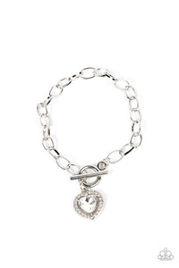 Till DAZZLE Do Us Part - White toggle bracelet