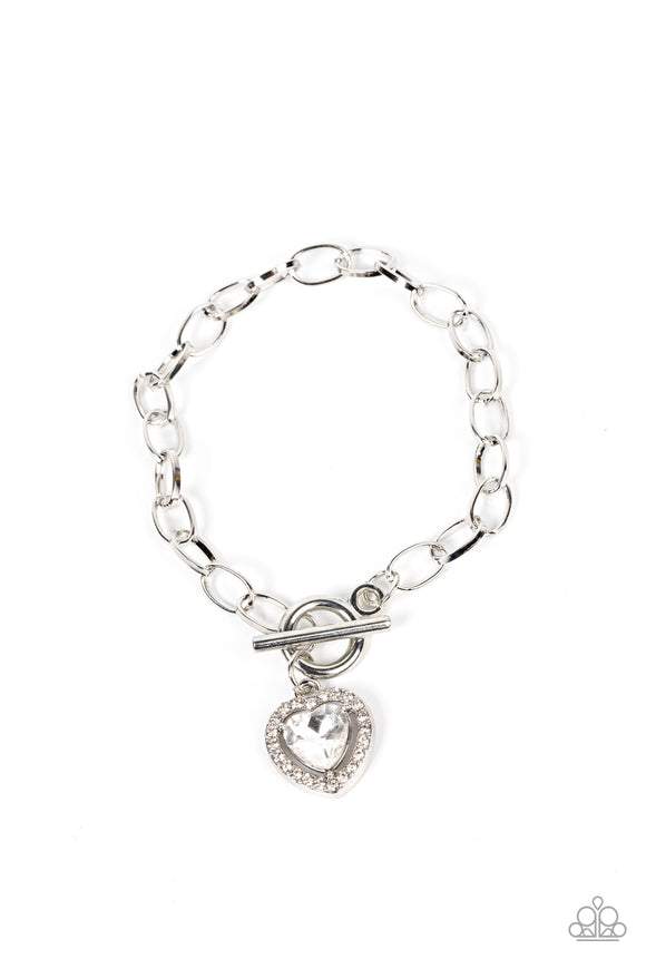 Till DAZZLE Do Us Part - White toggle bracelet