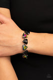 Pumped up Prisms - Multi oil spill clasp bracelet