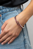 Sideswiping Shimmer - Red hinge bracelet