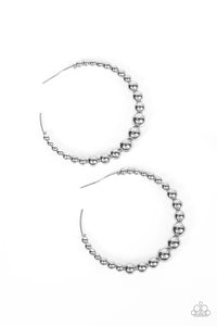 Show Off Your Curves - Silver hoop earrings