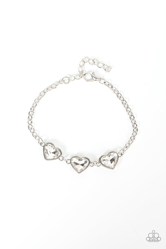 Little Heartbreaker - White heart bracelet