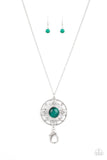 Celestial Compass - Green moonstone lanyard necklace