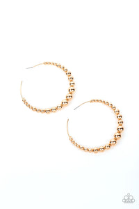 Show Off Your Curves - Gold hoop earrings