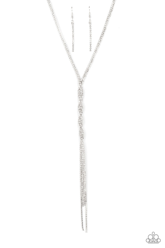 Impressively Icy - White necklace