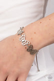 Put a WING on It - Silver Butterfly slipknot style bracelet