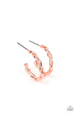 Irresistibly Intertwined - Copper mini hoop earrings