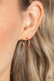 Irresistibly Intertwined - Copper mini hoop earrings