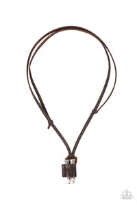 On the Lookout - Brown urban bullet necklace