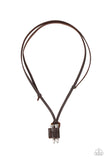 On the Lookout - Brown urban bullet necklace