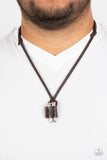 On the Lookout - Brown urban bullet necklace