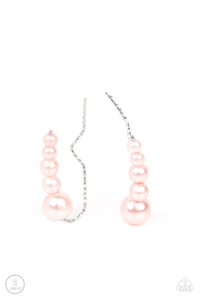 Dropping into Divine - Pink pearl ear crawler earrings