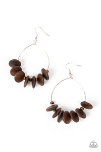 Surf Camp - Brown wood earrings