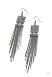 Dramatically Deco - Black earrings