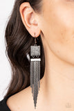 Dramatically Deco - Black earrings