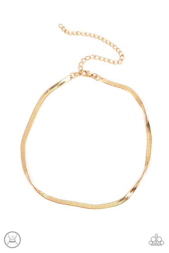 In No Time Flat - Gold choker necklace