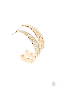 Cold as Ice - Gold hoop earrings