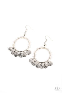 Bohemian Beach Blast - White earrings