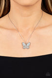 Flutter Forte - White butterfly necklace