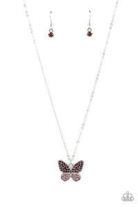 Flutter Forte - Purple butterfly necklace