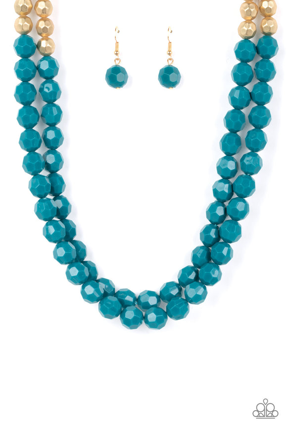 Greco Getaway - Blue necklace