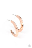 BEVEL Up - Rose Gold mini hoop earrings