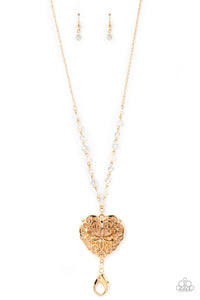 Doting Devotion - Gold heart necklace