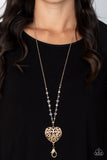 Doting Devotion - Gold heart necklace