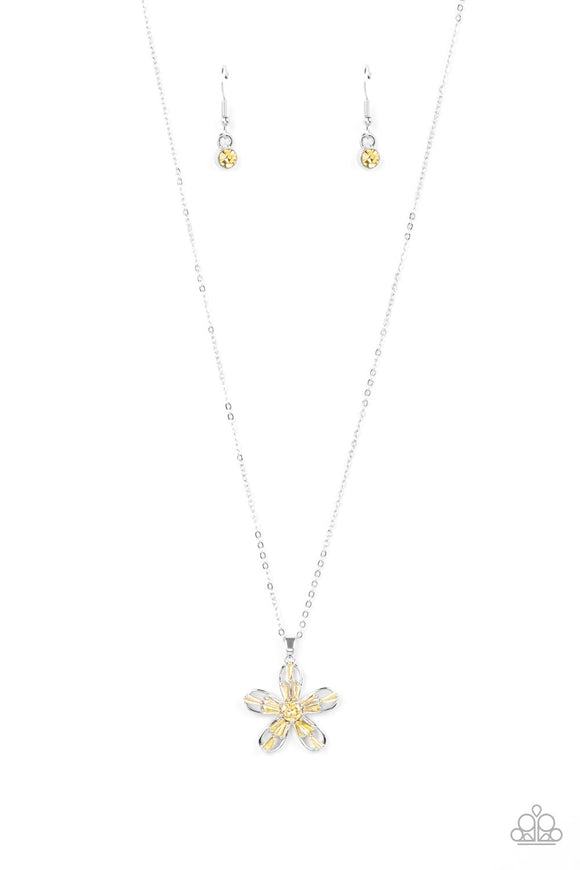 Botanical Ballad - Yellow flower necklace