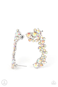 Astronomical Allure - Multi iridescent ear crawler earrings