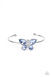 Butterfly Beatitude - Blue cuff bracelet