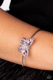 Butterfly Beatitude - Pink cuff bracelet