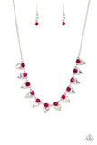 Razor-Sharp Refinement - Pink iridescent necklace