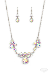 Intergalactic Icon - Multi iridescent empire diamond necklace