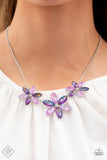 Meadow Muse - Purple flower opalescent necklace