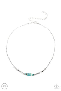 Retro Rejuvenation - Blue choker necklace