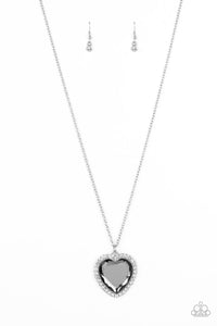 Prismatically Twitterpated - Silver Heart necklace