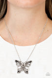 Badlands Butterfly - Black butterfly necklace