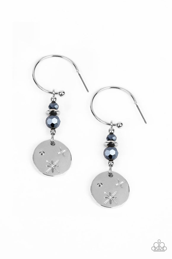 Artificial STARLIGHT - Blue hoop earrings