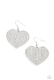 Romantic Reign - White heart earrings