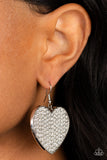 Romantic Reign - White heart earrings