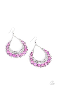 Bubbly Bling - Purple glow earrings