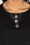 Dizzying Discs - Silver Layered necklace