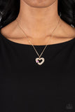 Bedazzled Bliss - Multi iridescent heart necklace