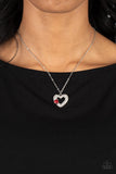 Bedazzled Bliss - Red heart necklace