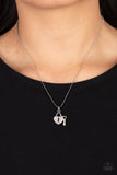 You Hold My Heart - White heart and key necklace