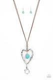 Santa Fe Sweetheart - Blue Lanyard necklace